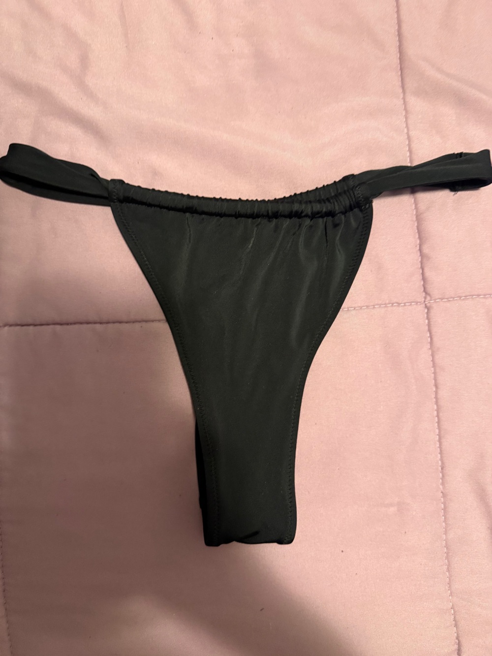 Shade & Shore Black High-Cut Bikini Bottom with Side Ties